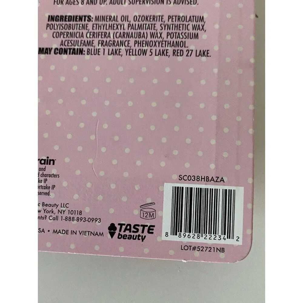8 Pack Strawberry Shortcake Flavored Lip Balms Lemon Meringue Cake‎ Batter NEW
